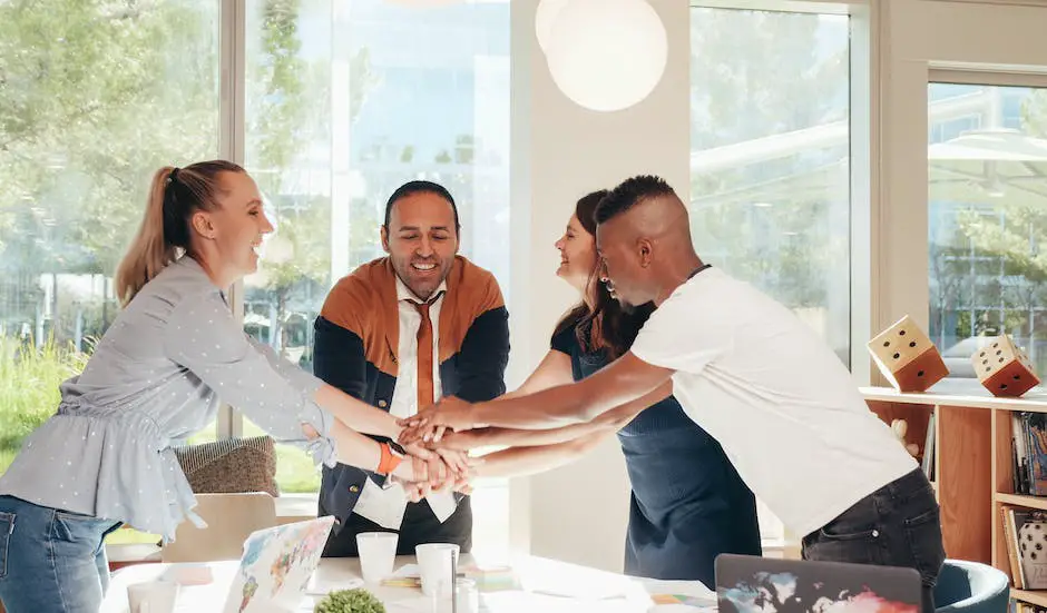 Image depicting diverse team members collaborating and working together in a professional setting